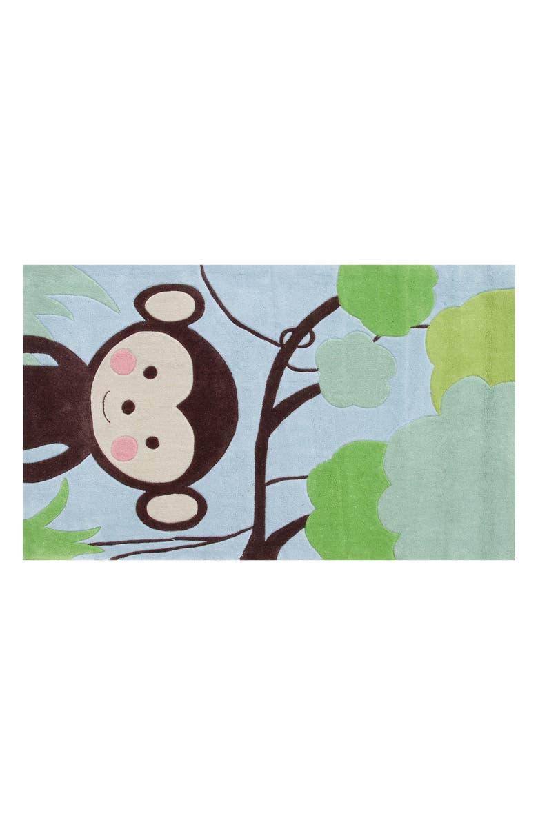 R16 HOME Jungle Mania Indoor/Outdoor Doormat, Main, color, Blue/ Brown