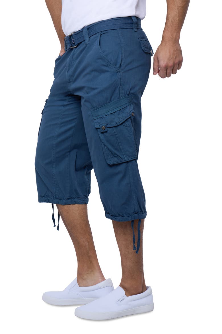 Belted Cargo Shorts, Alternate, color, MAJOLICA BLUE
