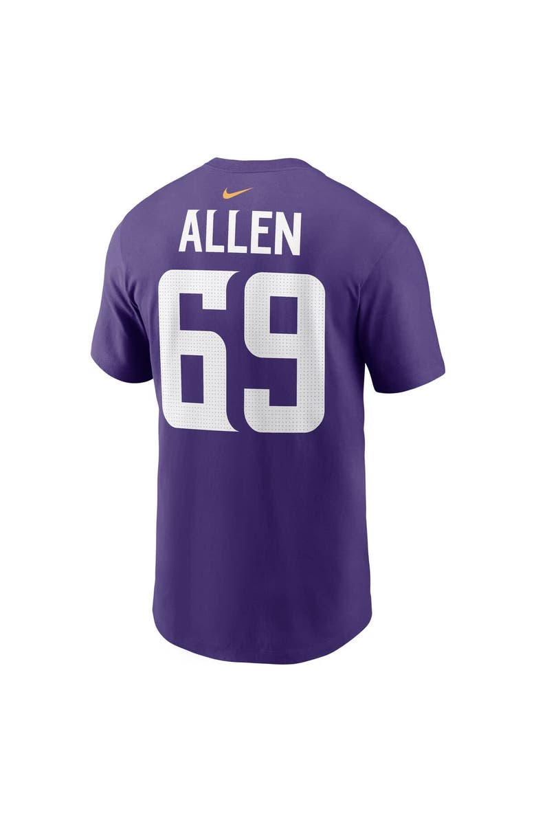 Nike Men's Nike Jared Allen Purple Minnesota Vikings Retired Player Name & Number T-Shirt, Alternate, color, Purple