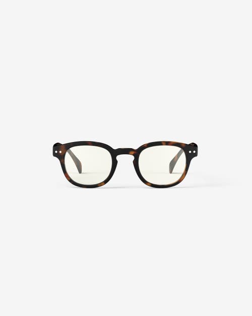 Izipizi #c 49mm Square Screen Glasses In Brown