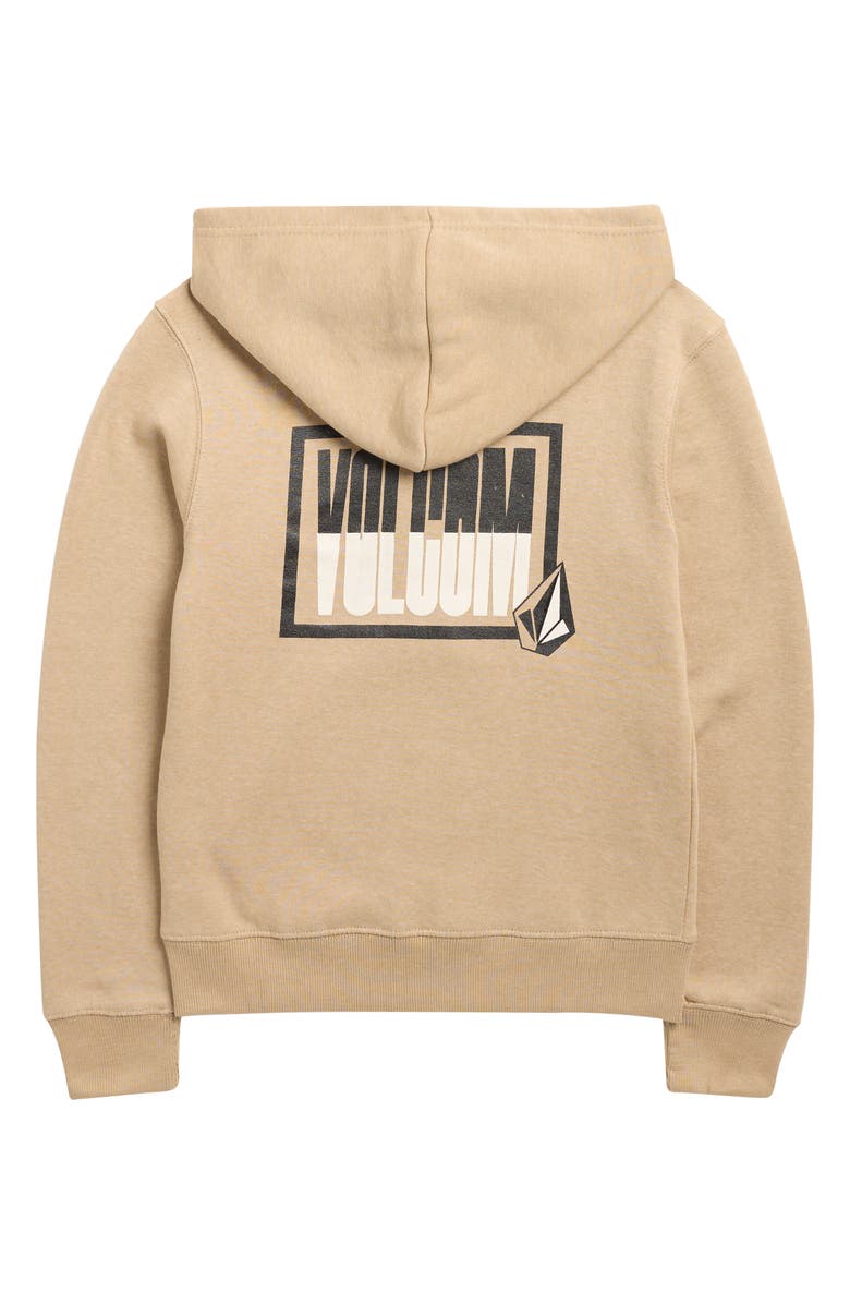 Volcom Kids' Watanite Fleece Zip Hoodie, Alternate, color, Stone