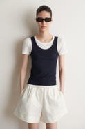 COS Layered Ribbed-jersey T-shirt