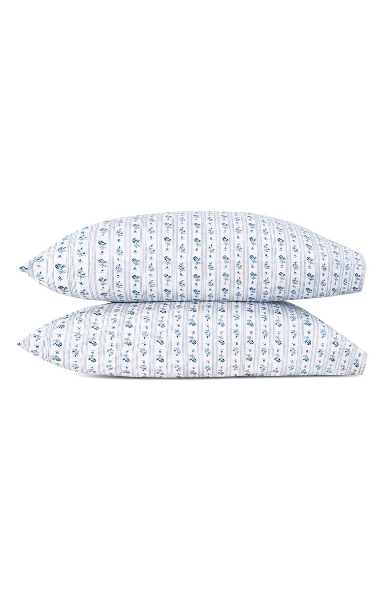 Matouk Cabanon Stripe Set of 2 Pillowcases, Main, color, Blue