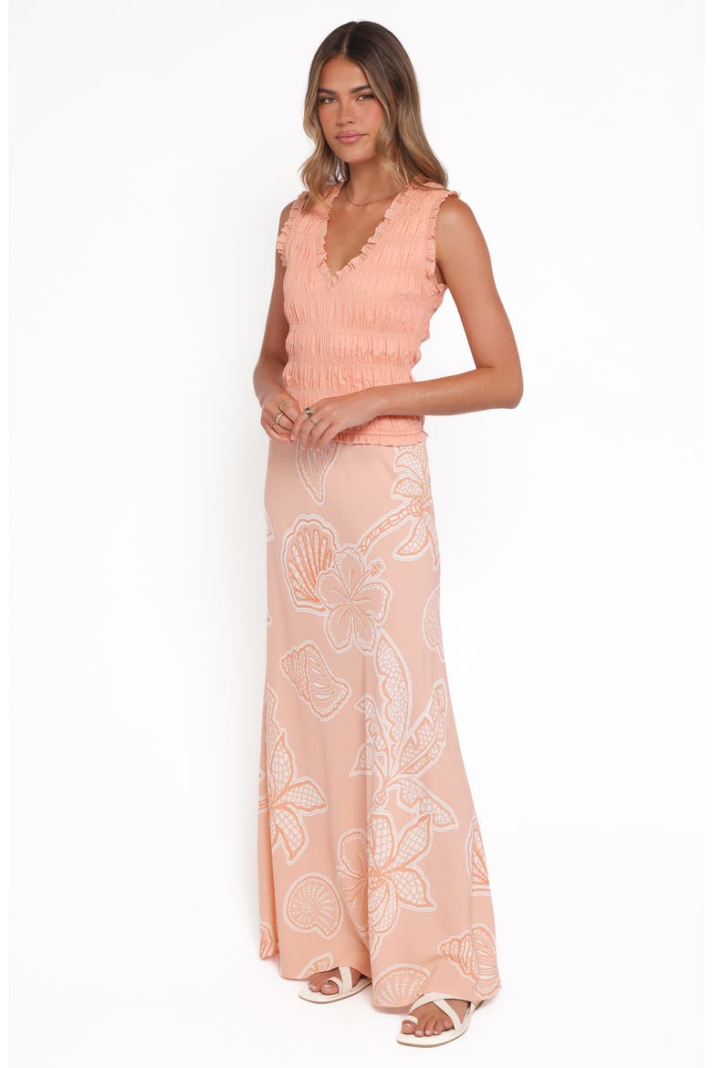 Xenia Smock Cotton Top, Alternate, color, PEACH