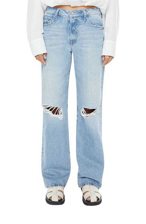 The Maven Mid Rise Ripped Straight Leg Jeans (Reelin It)