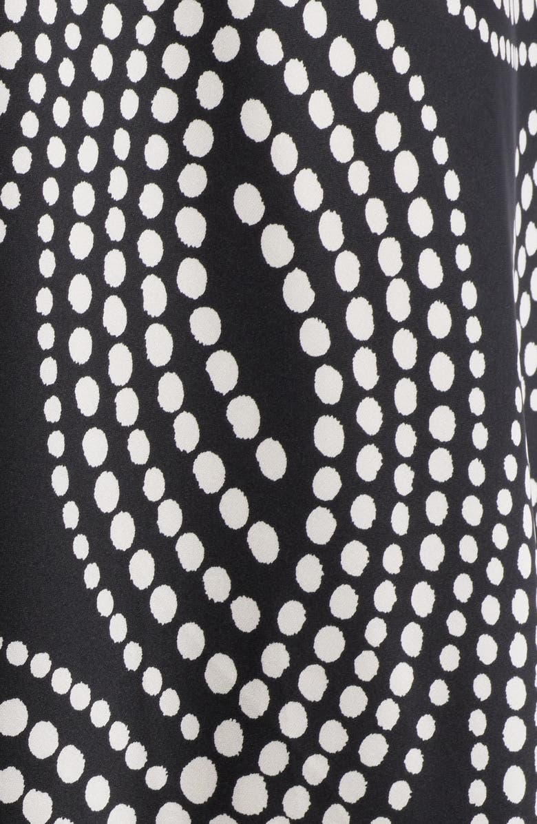 Anne Klein Bias Cut Pull-On Midi Skirt, Alternate, color, Anne Black/ White Dove