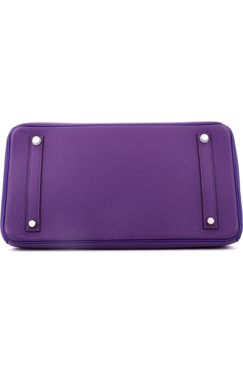 Pre-Owned Hermes Birkin Handbag Bicolor Clemence with Palladium Hardware 35, Alternate, color, Bicolor - Ultraviolet/Iris