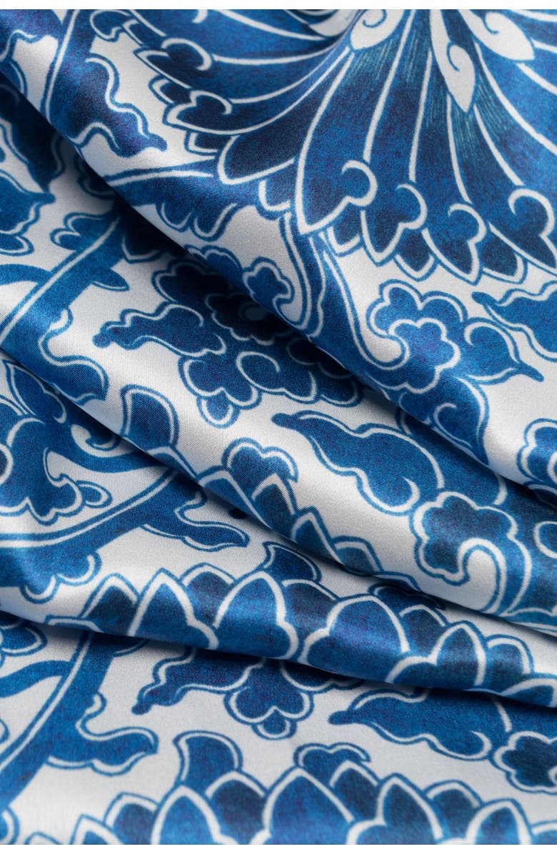 Elizabetta Rosalba - Long Satin Silk Scarf for Women, Alternate, color, Blue