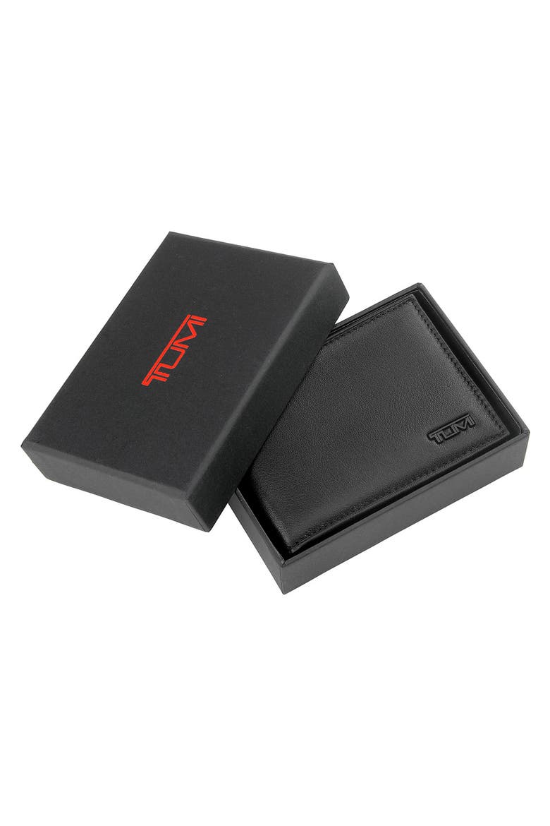 'Delta' Slim Single Billfold, Alternate, color, BLACK