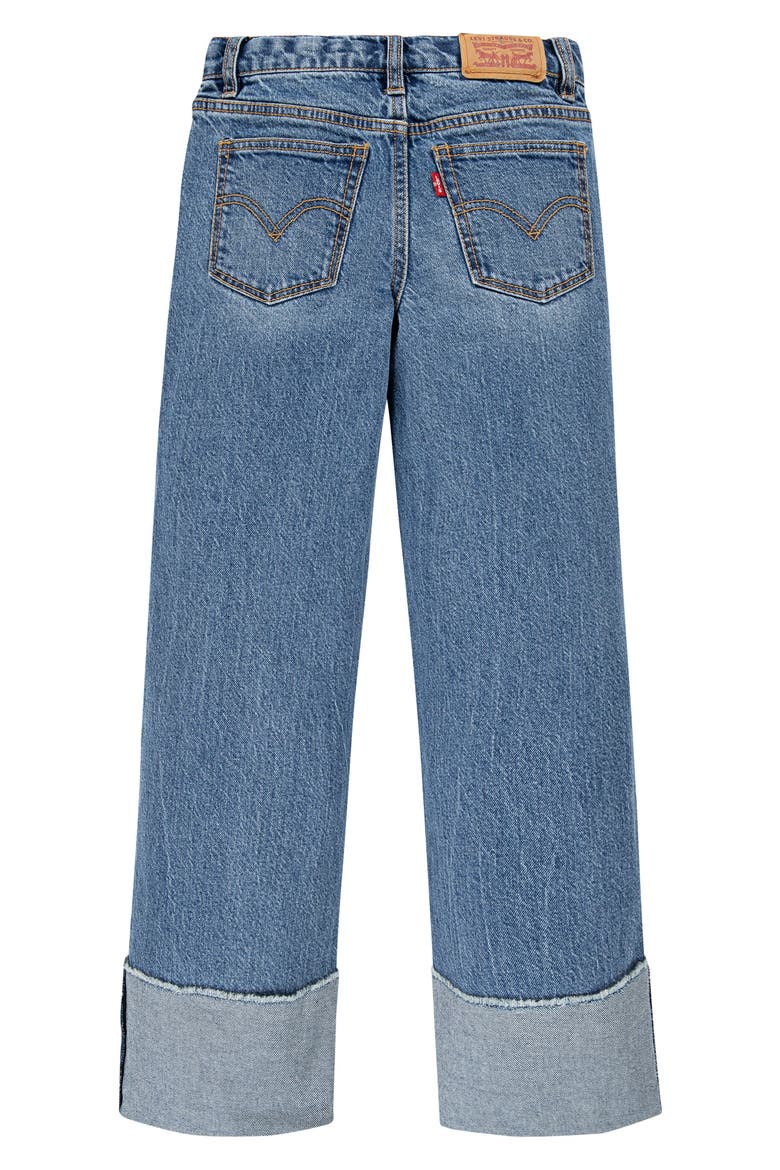 Kids' Cuffed Wide Leg Jeans, Alternate, color, TRAILBLAZER