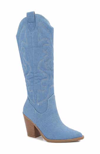 BERNESS Metallic Quilted Cowboy Boot
