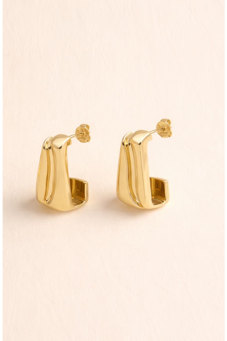 Fala Wave Maxi Hoop Earrings  In Gold, Alternate, color, Gold
