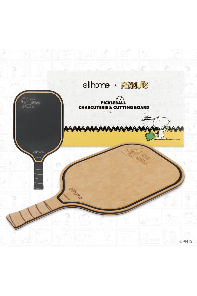 Peanuts Pickleball Charcuterie Cutting Board - Just Dink It, Alternate, color, Beige