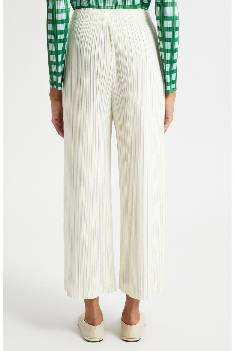 Opaque Pleated Crop Wide Leg Pants, Alternate, color, OFF WHITE
