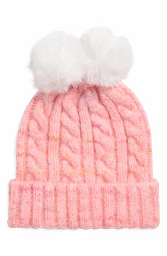 Ruby & Ry Braided Beanie with Double Pompom