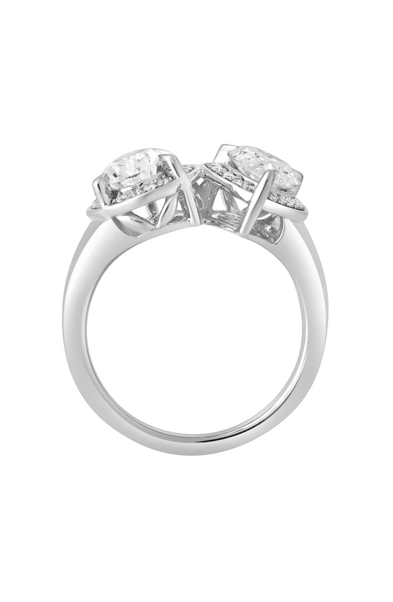 LuvMyJewelry Sansa 14K Gold Toi et Moi Pear Lab Grown Diamond Ring - 3.25 Cts, Alternate, color, 14K White Gold
