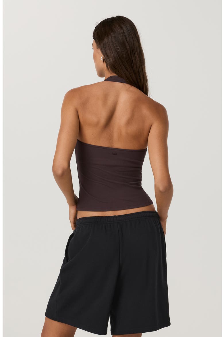 Pose Halter Performance Tank, Alternate, color, FRENCH ROAST