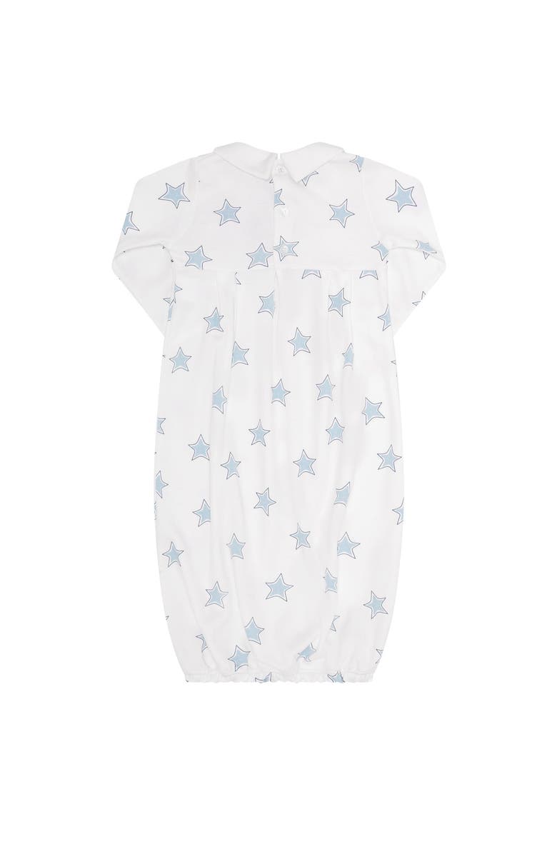 Nellapima Blue Stars Print Smocked Gown - Baby, Alternate, color, Blue