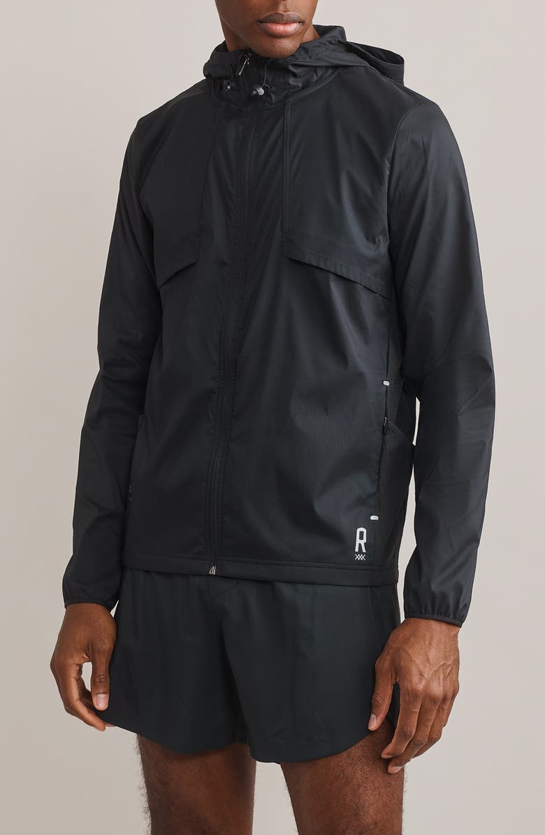 Rhone Outpace Full Zip Jacket, Main, color, Black