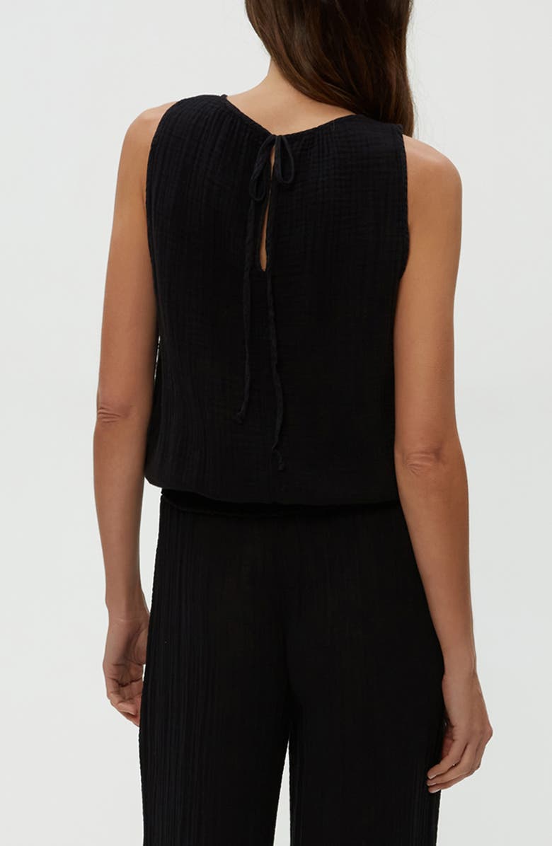 Michael Stars Janelle Tie Neck Tank, Alternate, color, Black
