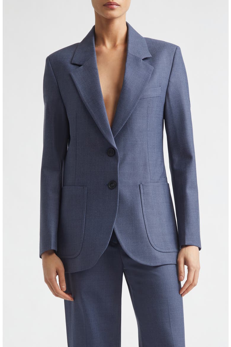 Patch Pocket Jacket, Main, color, DUSK BLUE MELANGE