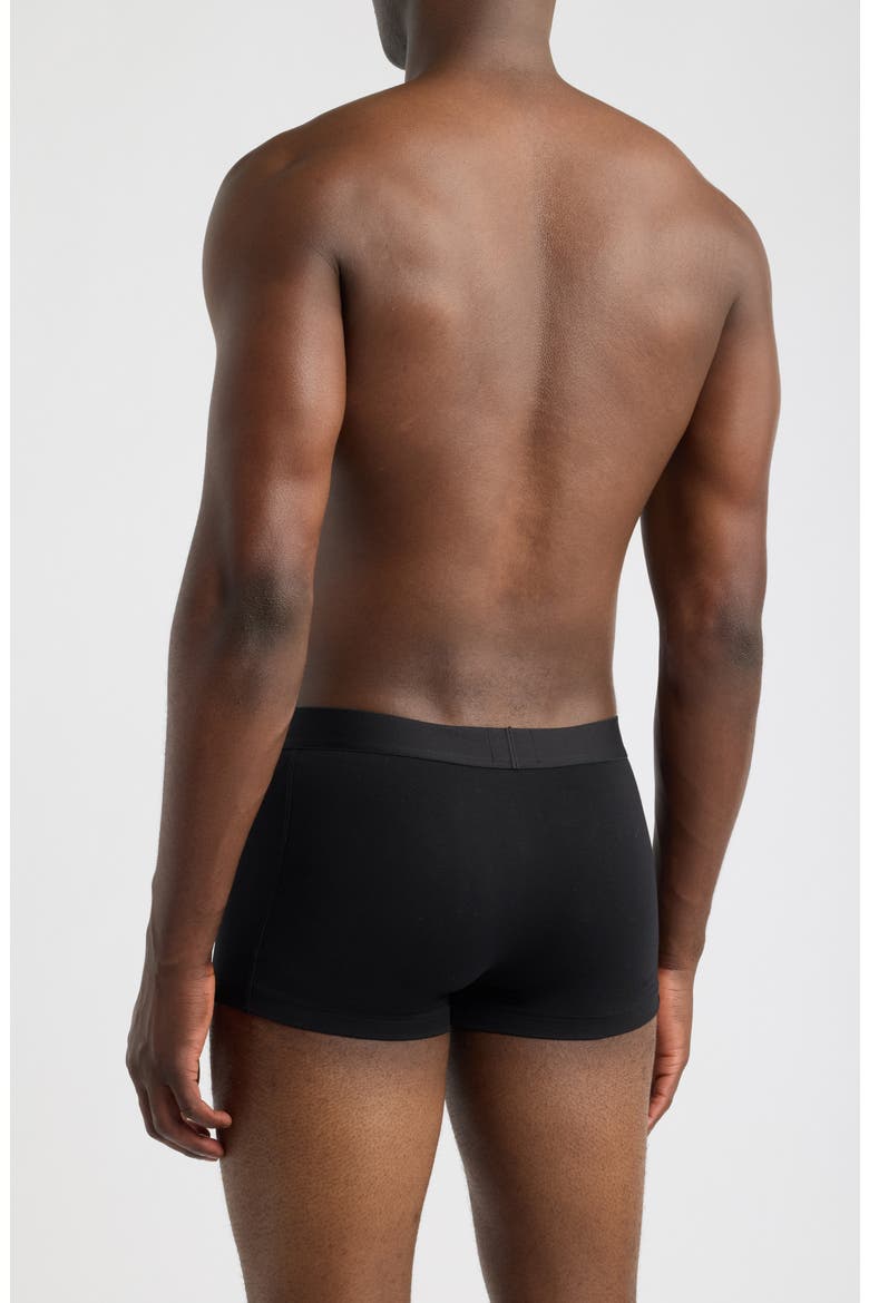 3-Pack Cotton Microfiber Trunks, Alternate, color, BLACK