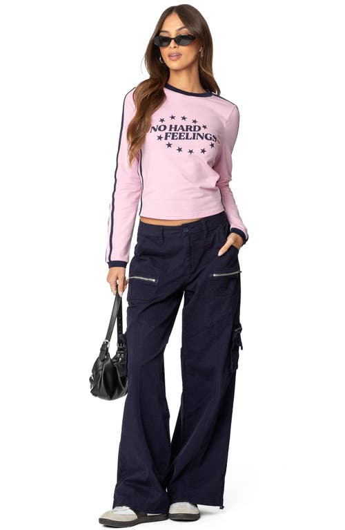 Shop Edikted No Hard Feelings Graphic T-shirt In Pink