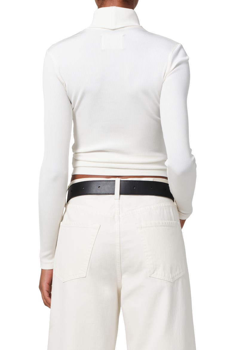 Caradene Turtleneck Rib Top, Alternate, color, IVORY