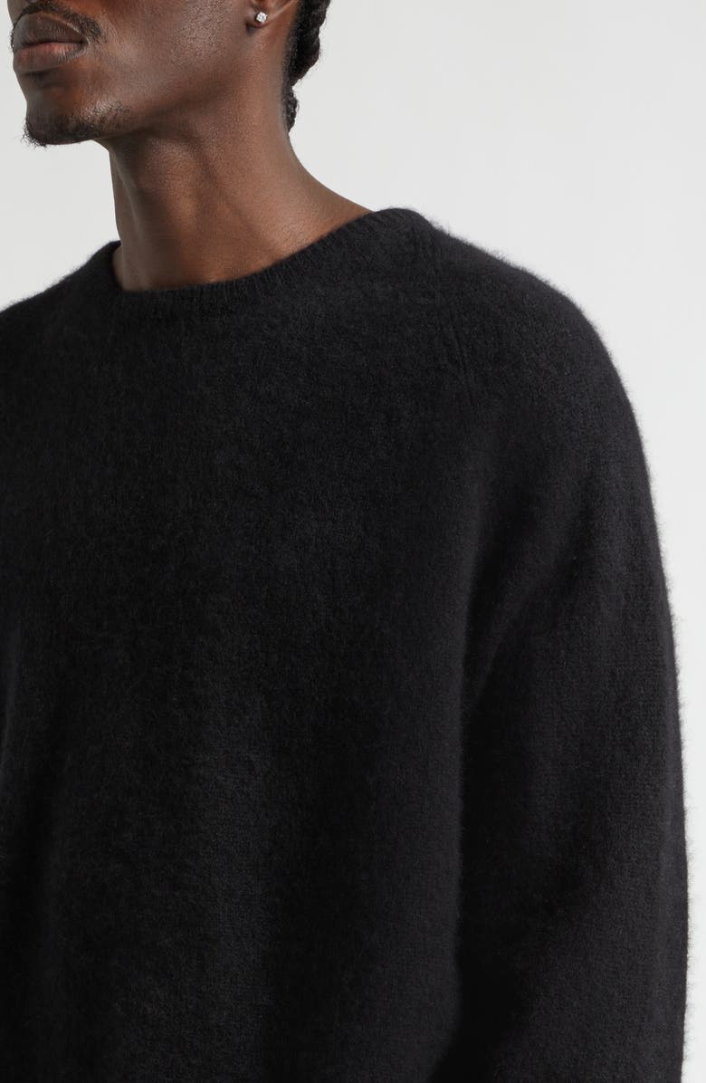 FRENCKENBERGER Cashmere Crewneck Sweater, Alternate, color, Black