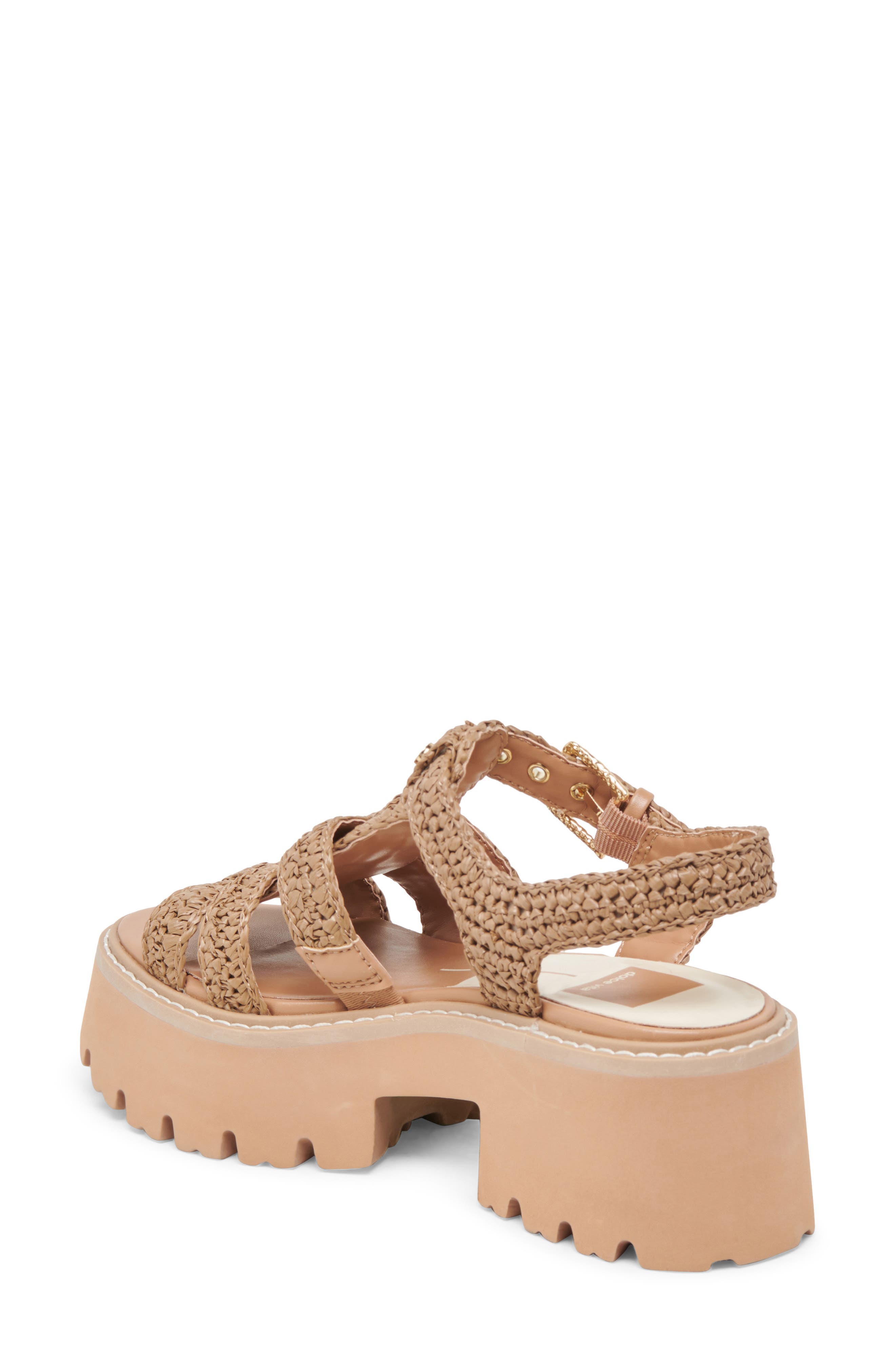 Latice Strappy Sandal, Alternate, color, COCOA KNIT