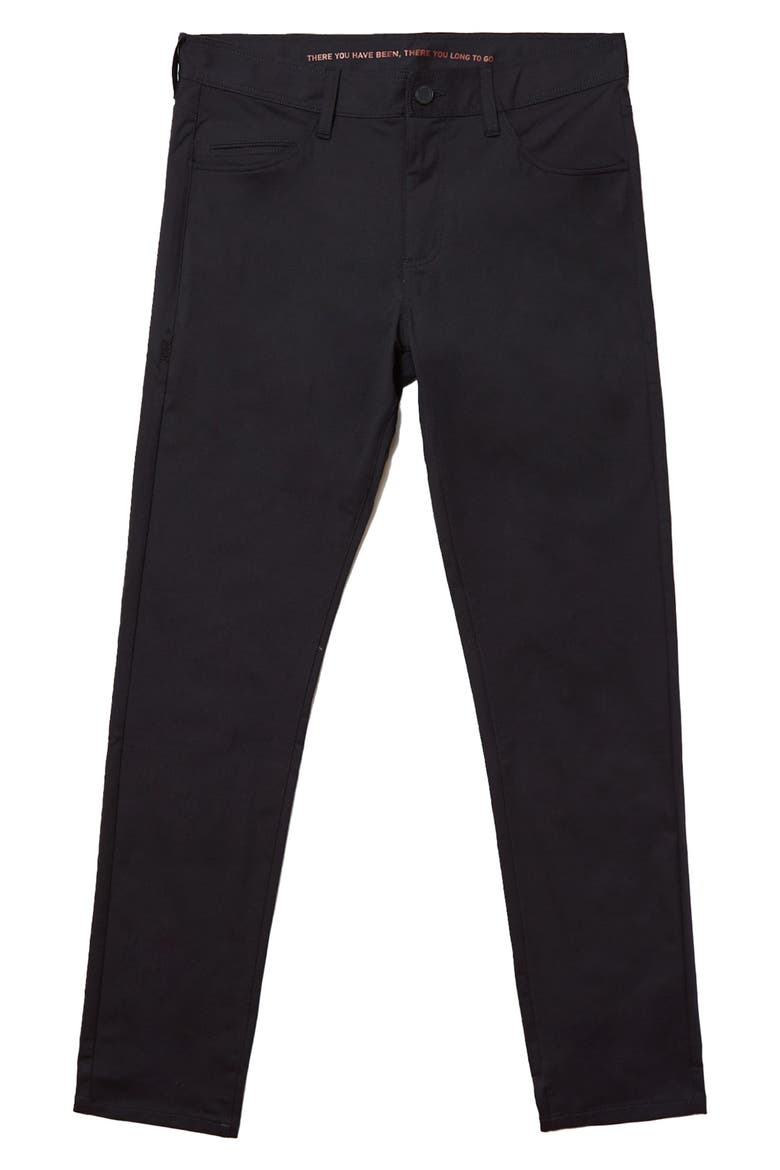 Commuter Men's Slim Fit Five Pocket Pants, Alternate, color, BLACK