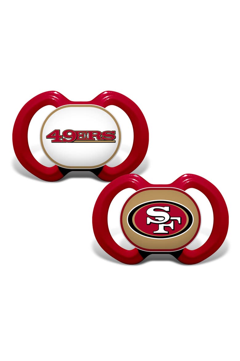 San Francisco 49ers Pacifier 2-Pack, Main, color, Multicolor