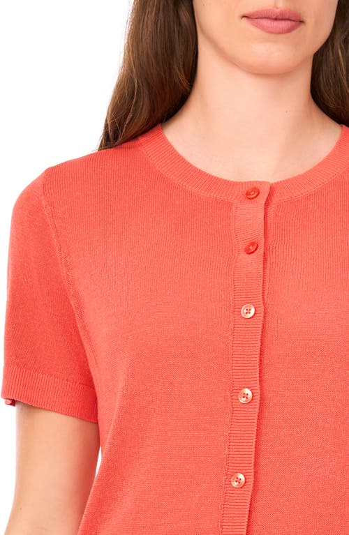 Halogenr Halogen(r) Short Sleeve Button-up Sweater