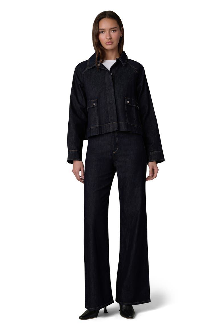 The Patch Pocket Denim Swing Jacket, Alternate, color, RINSE