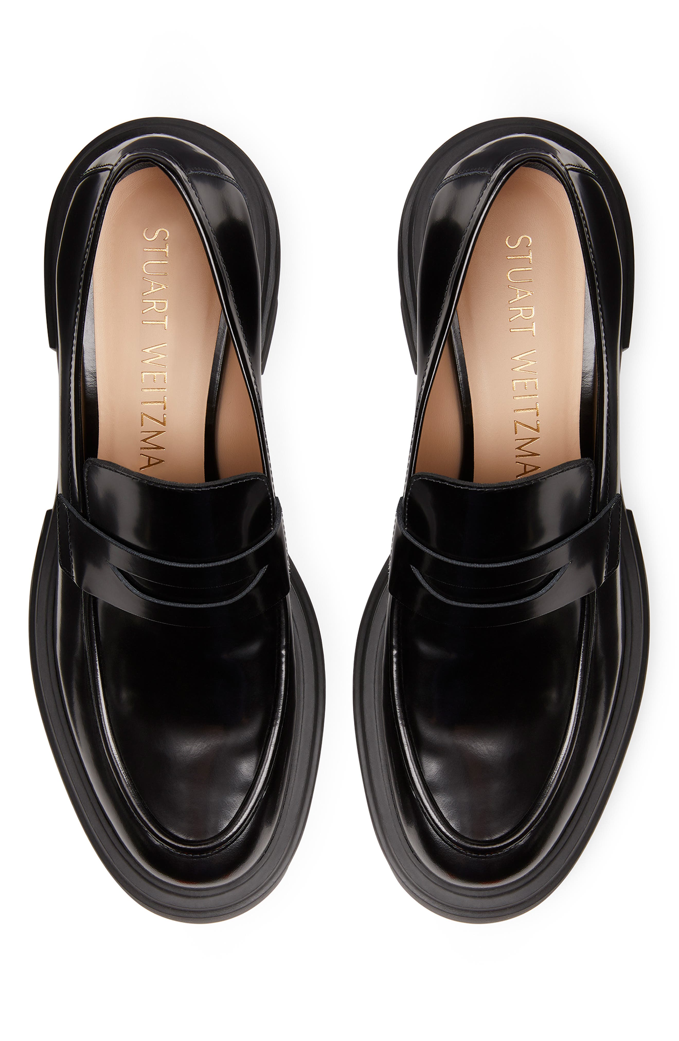 Stuart Weitzman Soho Loafer, Alternate, color, Black Smooth Leather