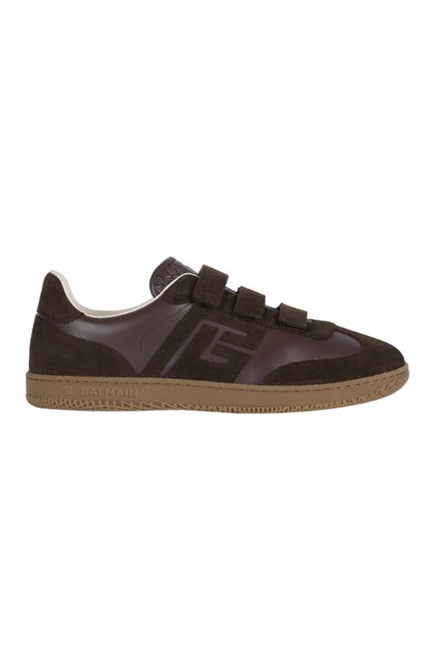 Swan trainers in smooth leather and suede
