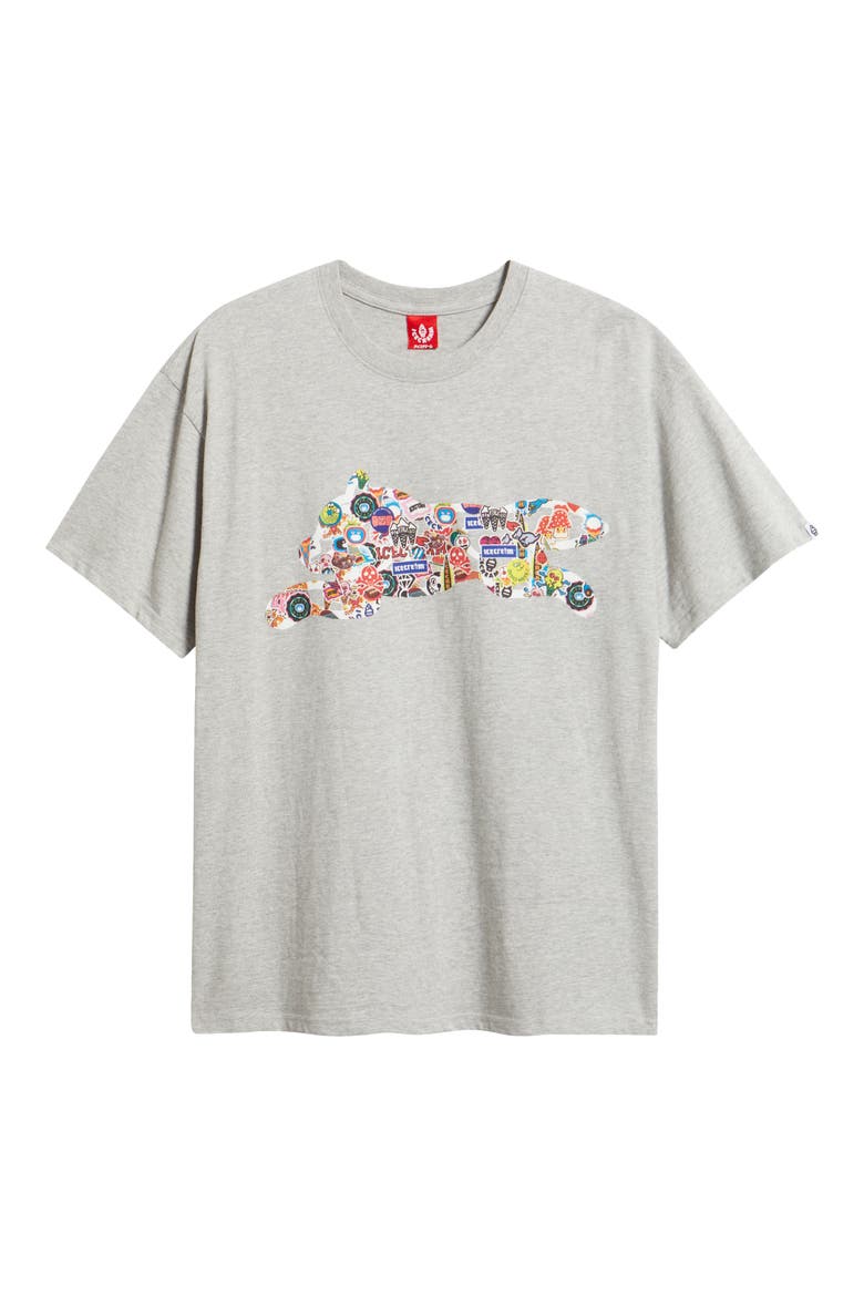 Stickers Graphic T-Shirt, Alternate, color, HEATHER GRAY