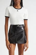 Courrèges Contrast Trim Logo T-Shirt