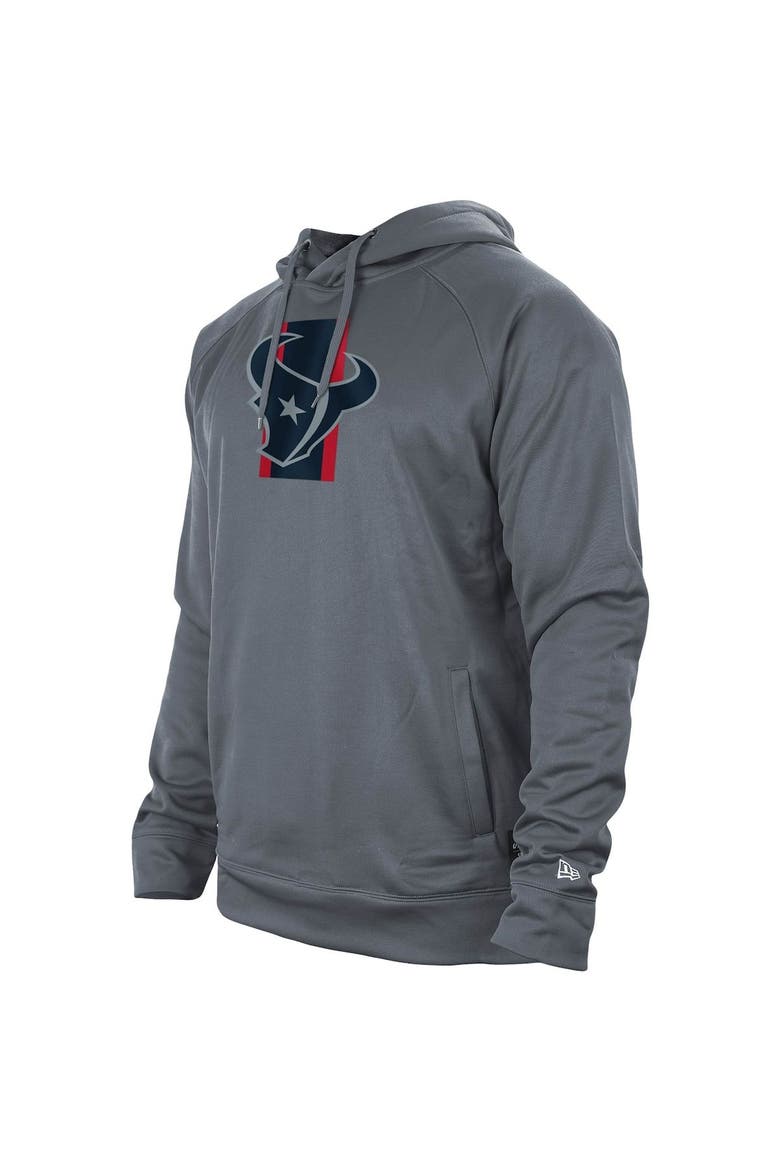 Men's New Era Gray Houston Texans Training Camp Raglan Pullover Hoodie, Alternate, color, Gray