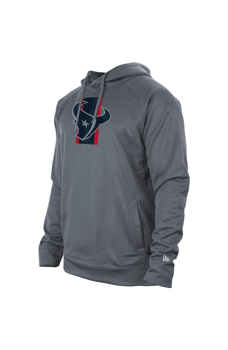 New Era Men's New Era Gray Houston Texans Training Camp Raglan Pullover Hoodie, Alternate, color,