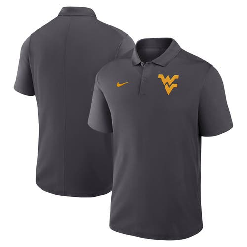 Nike Anthracite West Virginia Mountaineers Primetime Victory Primary Logo Performance Polo