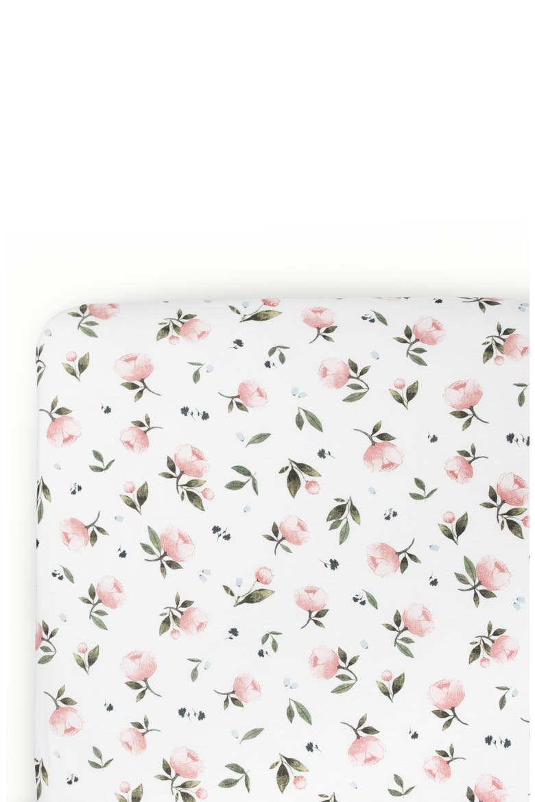 Knit Crib Sheet, Alternate, color, WATERCOLOR FLORET