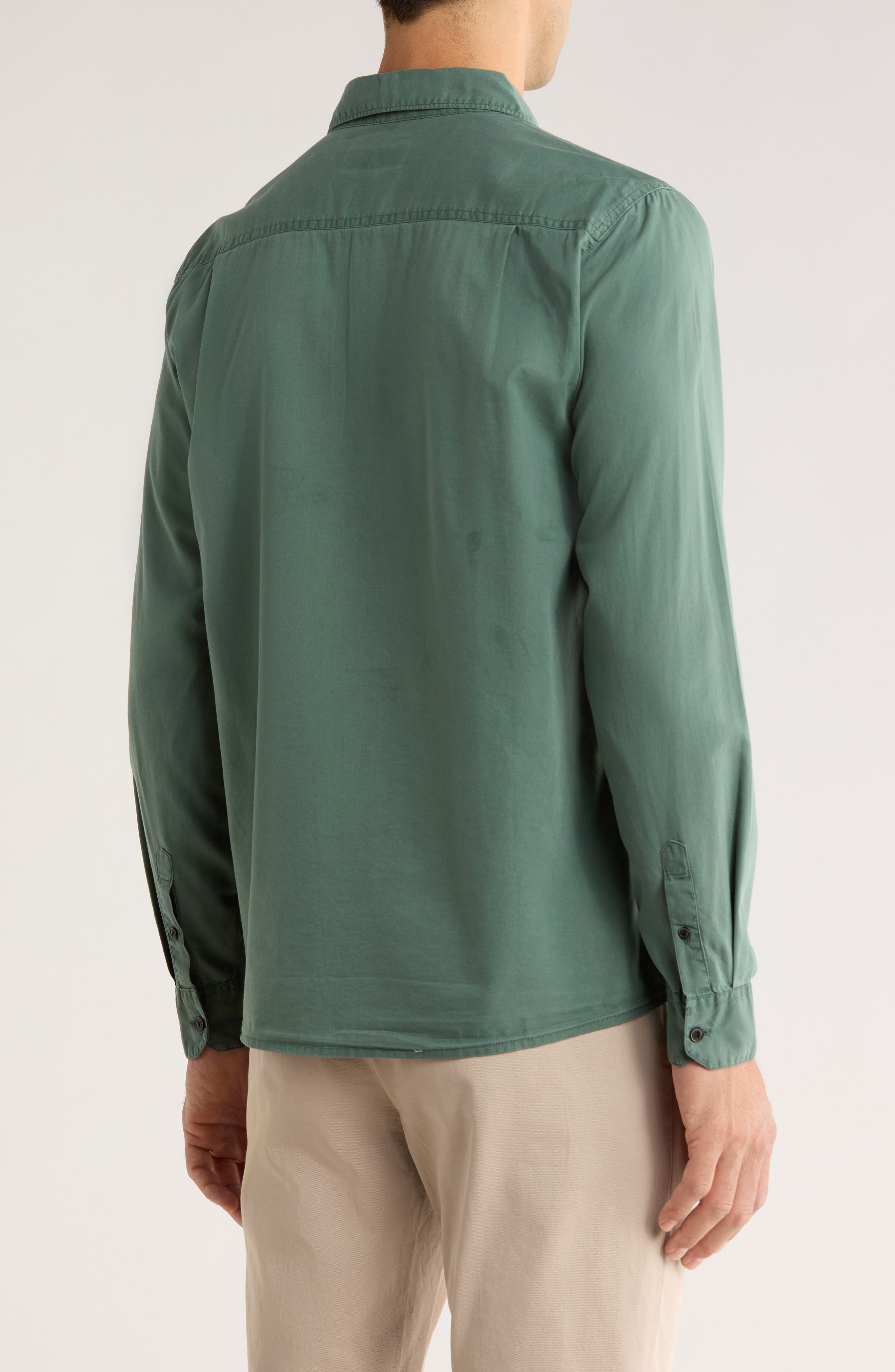 Made to Fade Solid Cotton & Lyocell Button-Up Shirt - image 2