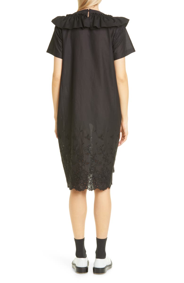 Tao Comme des Garçons Tricot Comme des Garçons Ruffle Short Sleeve Dress, Alternate, color,