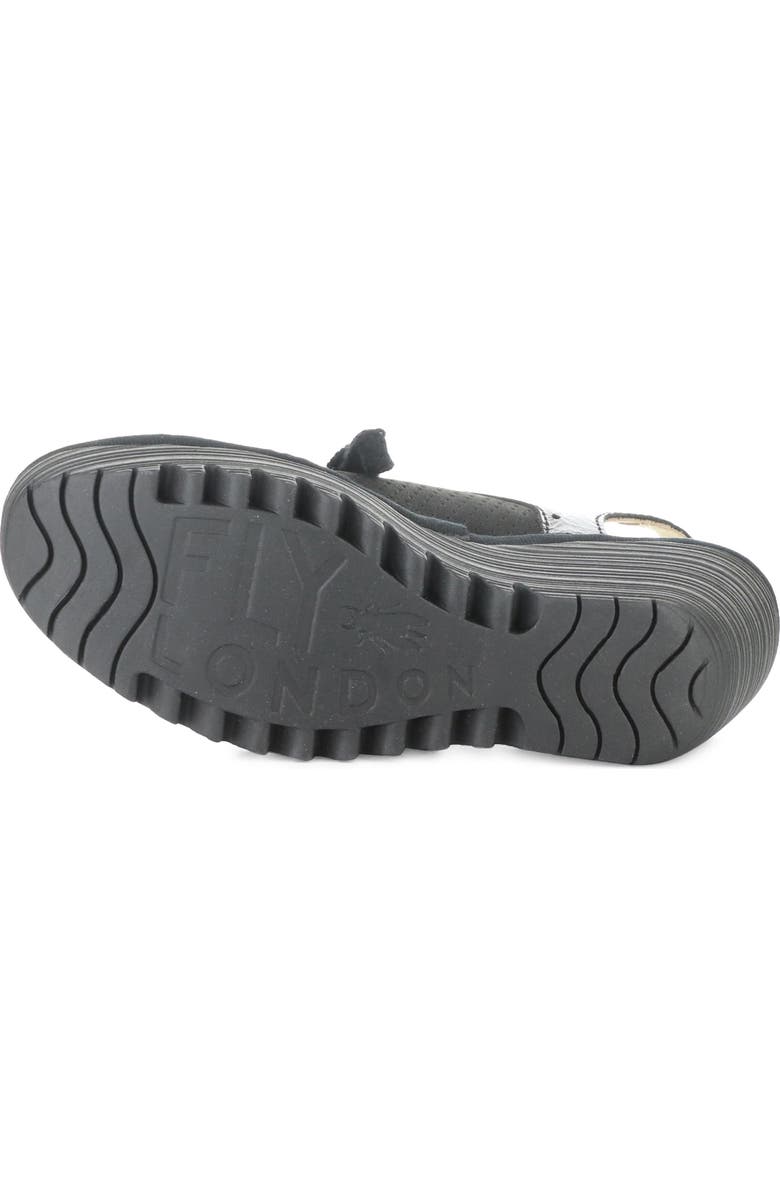 Fly London 'Yuta' Platform Wedge Sandal, Alternate, color, Black