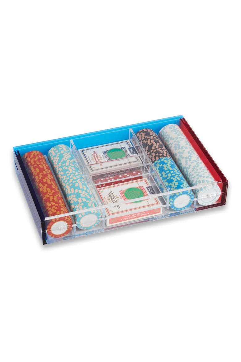 Poker Set, Alternate, color, BLUE MULTI