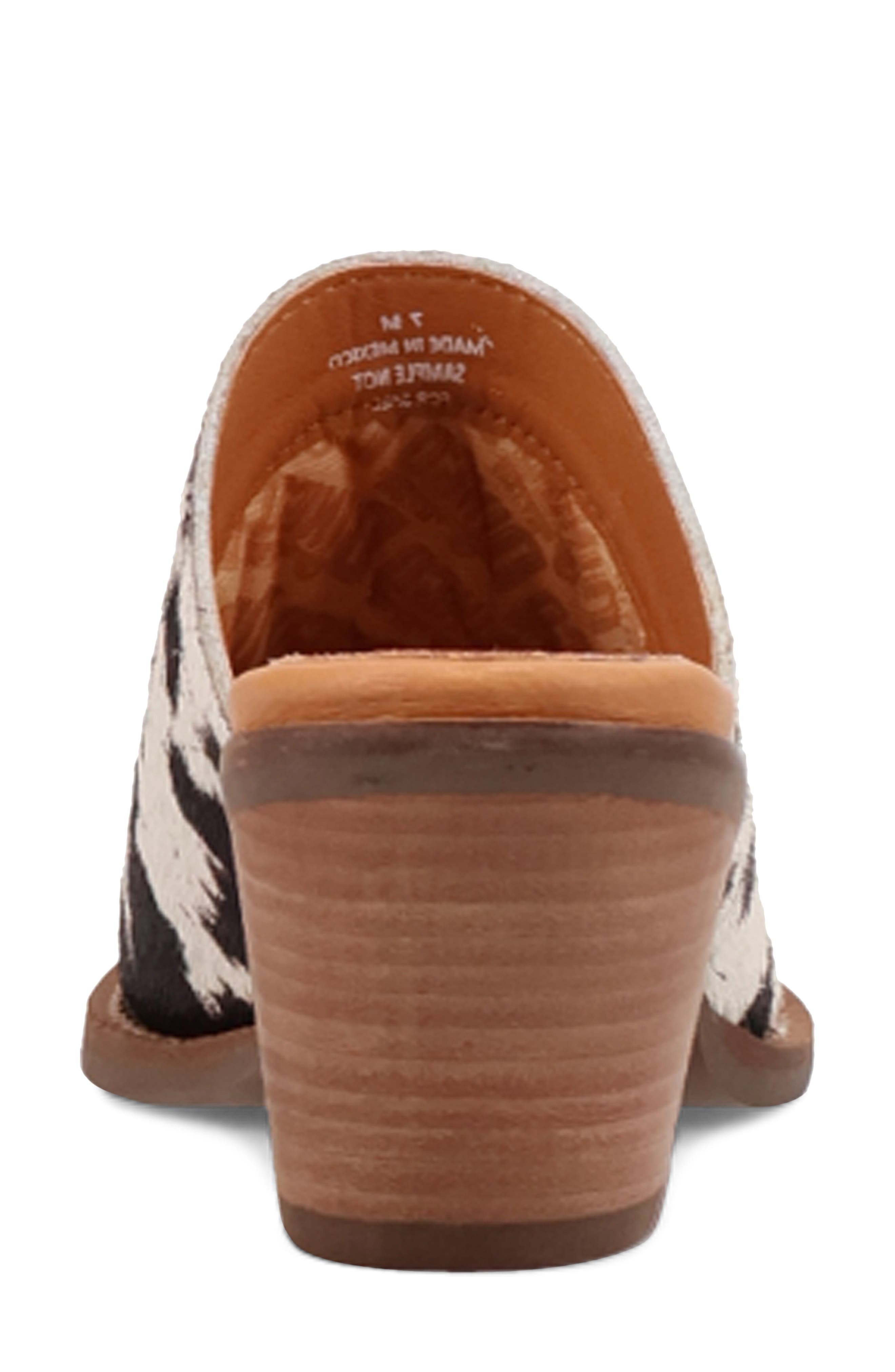 Dingo Calico Genuine Calf Hair Mule, Alternate, color, Cow Print
