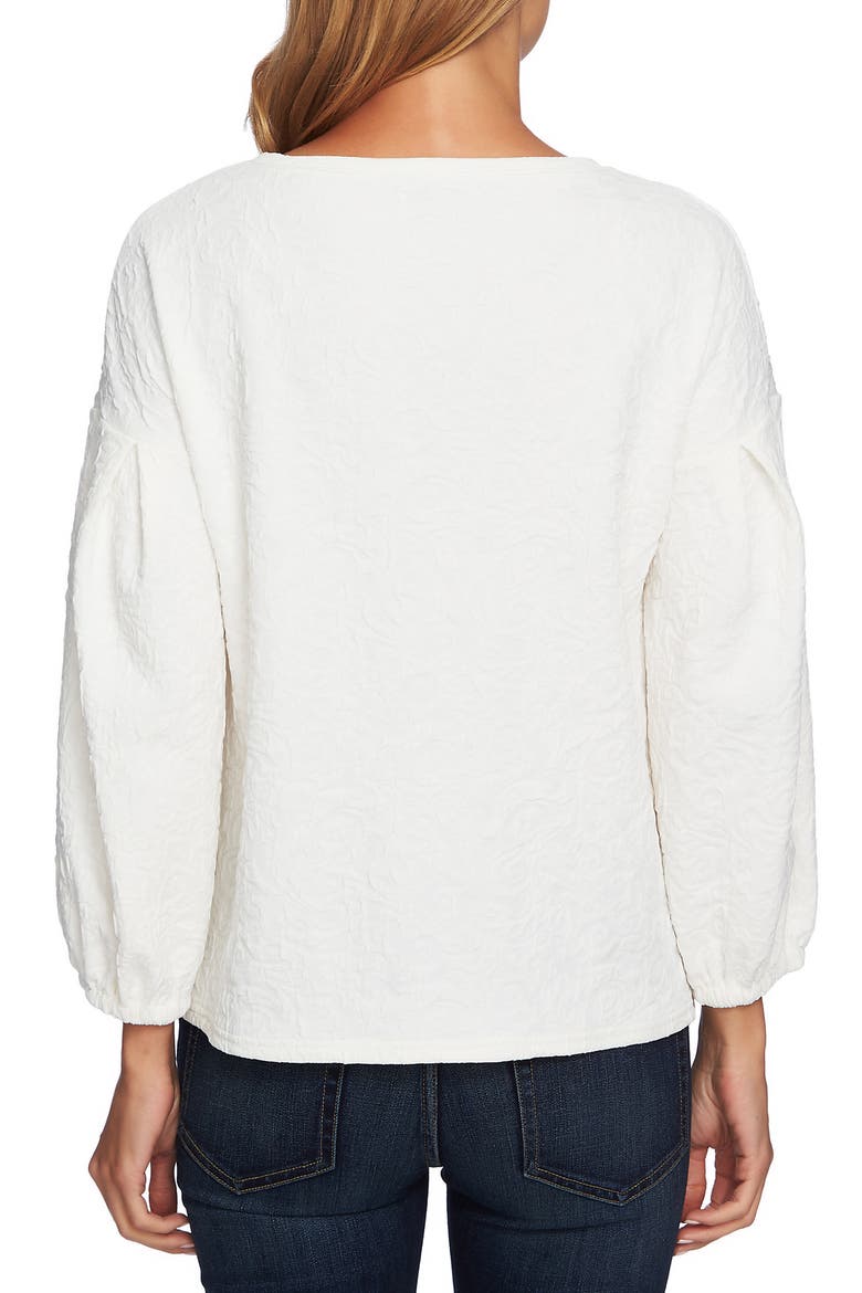 Paisley Jacquard Top, Alternate, color, NEW IVORY