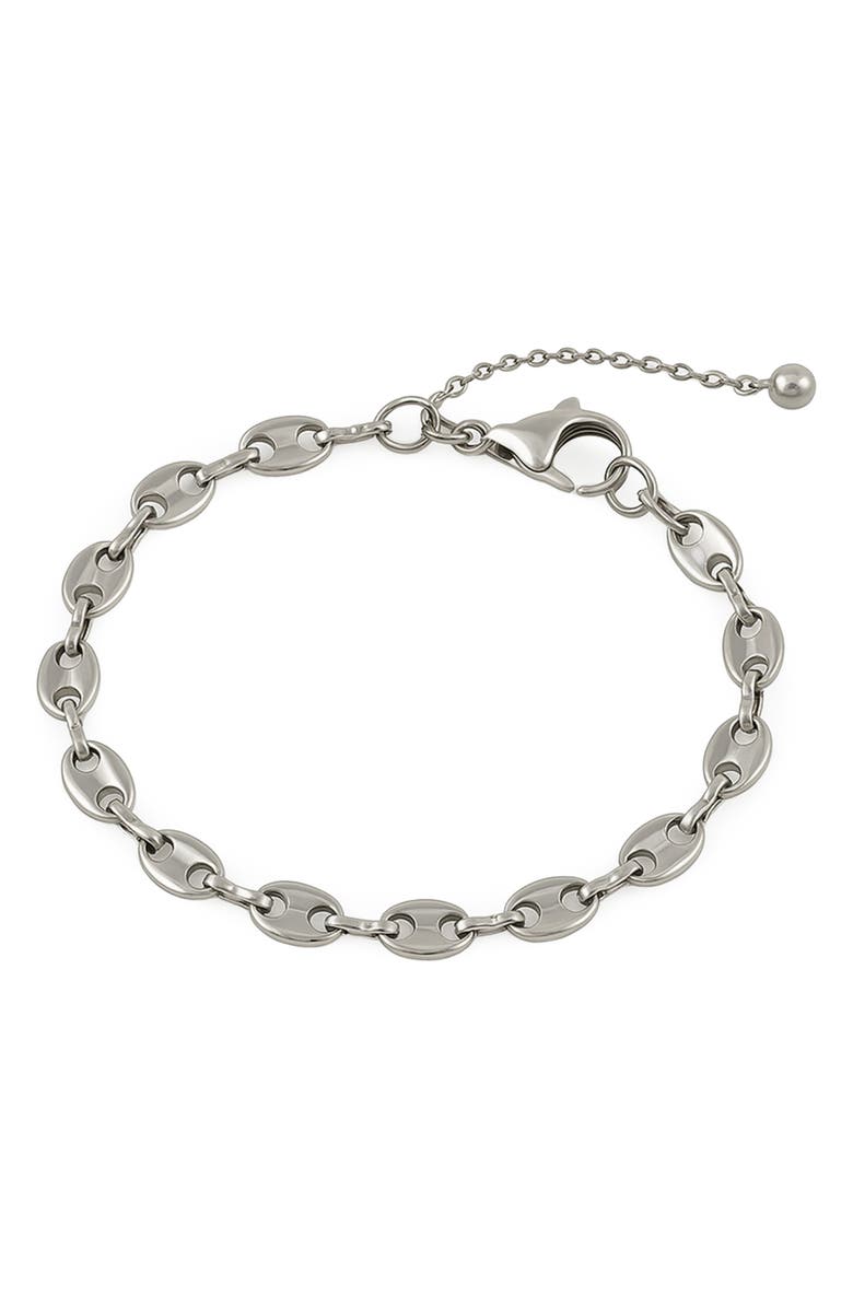 REBL Mariner Link Chain Bracelet, Main, color, Silver