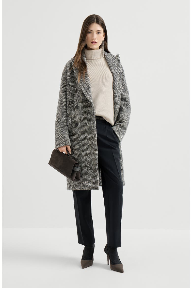 Cashmere English rib turtleneck sweater with monili, Alternate, color, Oyster